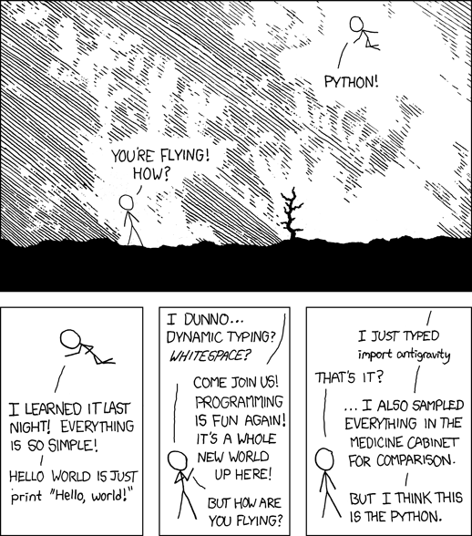 XKCD comic about Python
